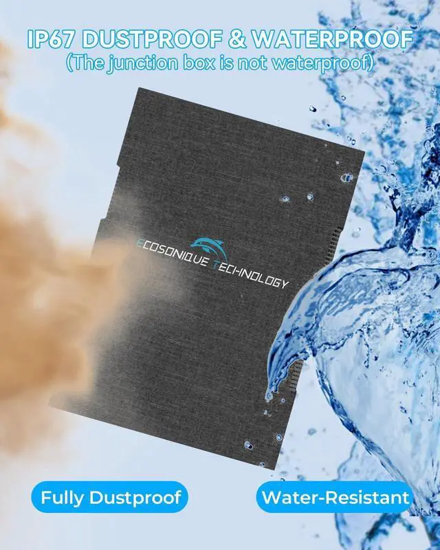 Alt view image 6 of 7 - Ecosonique 30W Portable Solar Charger Foldable Solar Panels with USB C USB A Fast Charging Waterproof for Camping Backpacking Compatible with Cell Phone, iPhone, iPad, Samsung Galaxy, LG, Power Banks