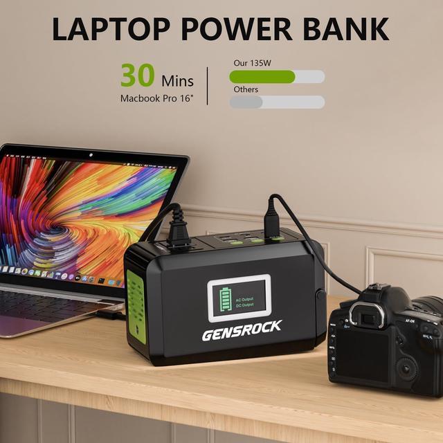 Alt view image 5 of 7 - Portable Power Bank 24 000mAh Portable Laptop Charger with 150W Peak AC Outlet 8-Port Compatible with iPhone Series MacBook   for Outdoor Camping Home Office Emergency.