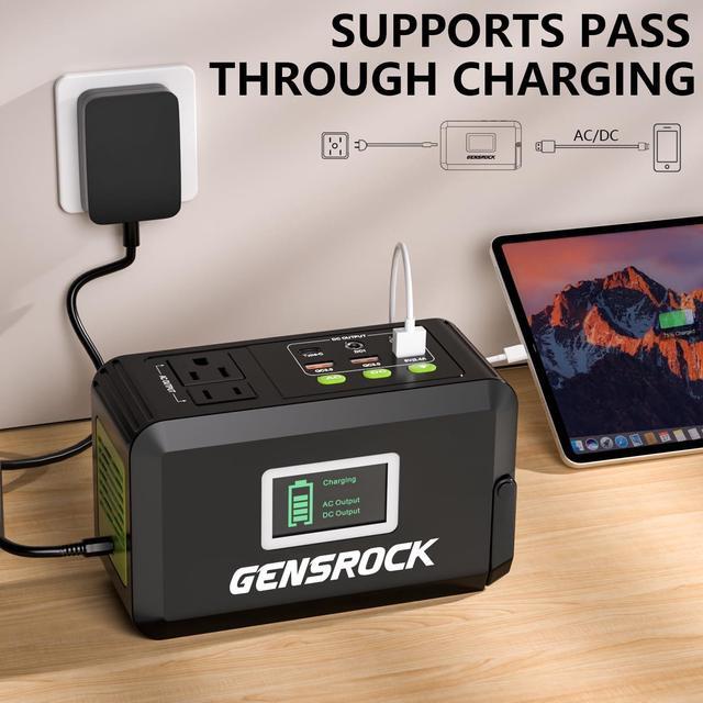 Alt view image 6 of 7 - Portable Power Bank 24 000mAh Portable Laptop Charger with 150W Peak AC Outlet 8-Port Compatible with iPhone Series MacBook   for Outdoor Camping Home Office Emergency.