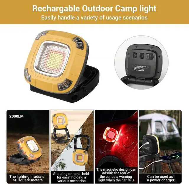 Alt view image 6 of 7 - Solar Panel Charging Bag for Outdoor Camping 10W 5V Charge for Phones and Device Contains 1 Rechargeable Folding Fan and 3 Different Rechargeable Camping Lamps 5 in 1 Camping Essentials Handbag