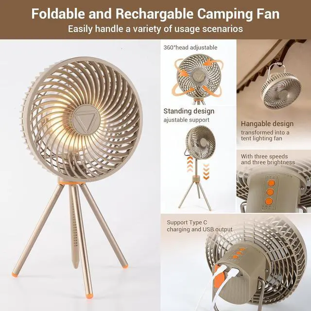 Alt view image 4 of 7 - Solar Panel Charging Bag for Outdoor Camping 10W 5V Charge for Phones and Device Contains 1 Rechargeable Folding Fan and 3 Different Rechargeable Camping Lamps 5 in 1 Camping Essentials Handbag