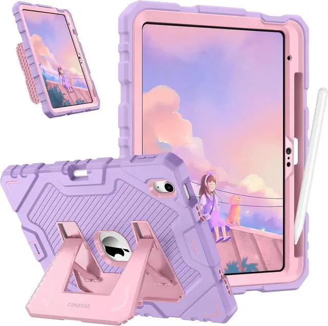 Main image of Fintie Kids Friendly Case for iPad (A16) 11th Generation 11 Inch (2025) iPad 10th Generation 10.9 Inch (2022) Fully-Body Rugged Heavy Duty Shockproof Protective Case with Kickstand Purple