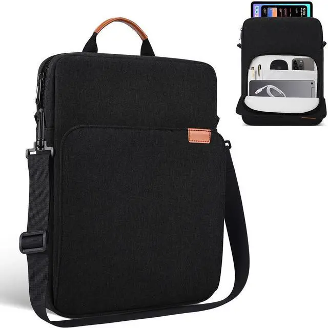 Main image of 9-11 Inch Tablet Sleeve iPad Carrying Bag for 11 inch iPad Pro M4 /11 inch iPad Air M3 M2  Galaxy Tab S9+ Plus/S9 FE+ 12.4 Fire Max 11/ HD 10 iPad 11th Case with Strap Black