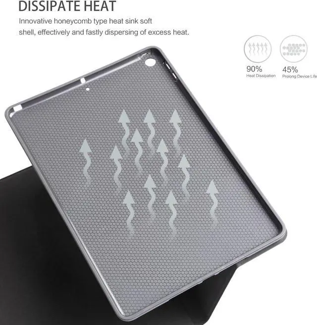 Alt view image 4 of 7 - for iPad 9th Generation Case Case for iPad 8th Generation iPad 7th Generation Case for iPad Case 9th Generation 10.2 Inch Multi-Angle View Adjustable Stand Auto Wake/Sleep Lady with Fan
