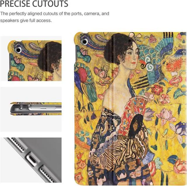 Alt view image 7 of 7 - for iPad 9th Generation Case Case for iPad 8th Generation iPad 7th Generation Case for iPad Case 9th Generation 10.2 Inch Multi-Angle View Adjustable Stand Auto Wake/Sleep Lady with Fan