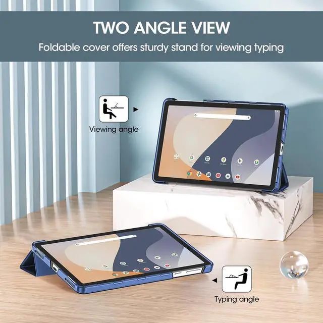 Alt view image 3 of 7 - for Onn. 8 Tablet Case 2024 Slim Stand Hard Back Shell Protective Smart Cover for Onn. 8 Inch Tablet Gen 4 2024 Model -Indigo