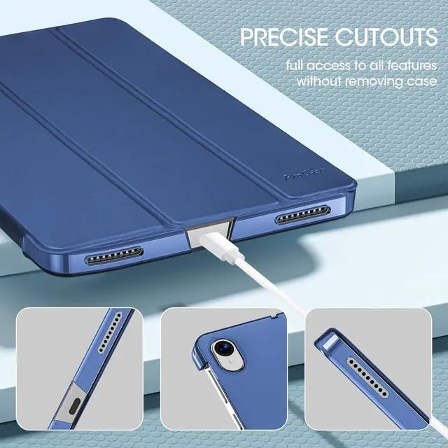 Alt view image 5 of 7 - for Onn. 8 Tablet Case 2024 Slim Stand Hard Back Shell Protective Smart Cover for Onn. 8 Inch Tablet Gen 4 2024 Model -Indigo
