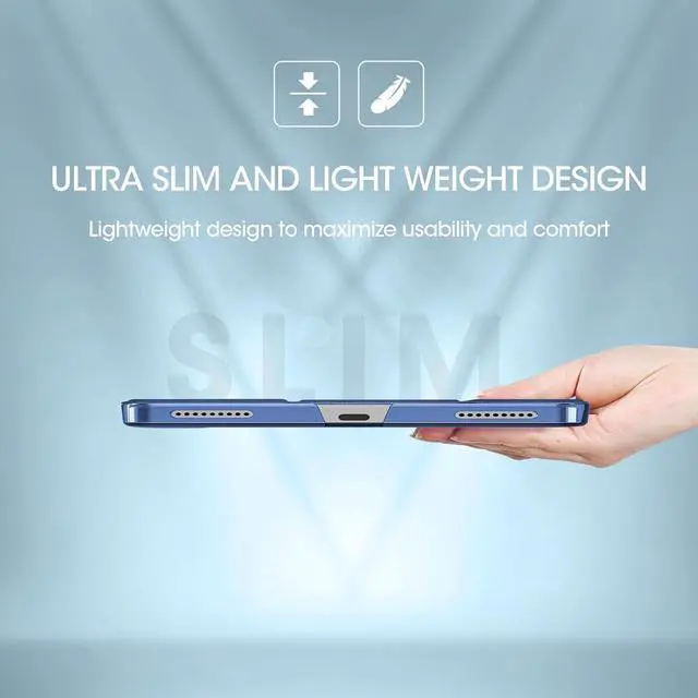 Alt view image 6 of 7 - for Onn. 8 Tablet Case 2024 Slim Stand Hard Back Shell Protective Smart Cover for Onn. 8 Inch Tablet Gen 4 2024 Model -Indigo