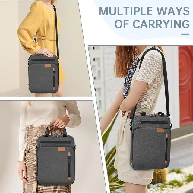 Alt view image 6 of 7 - 9-11 Inch Tablet Sleeve Bag Padded Protective Travel Case for iPad Pro iPad Air  Galaxy Tab Grey