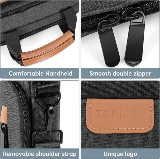 Alt view image 7 of 7 - 9-11 Inch Tablet Sleeve Bag Padded Protective Travel Case for iPad Pro iPad Air  Galaxy Tab Grey
