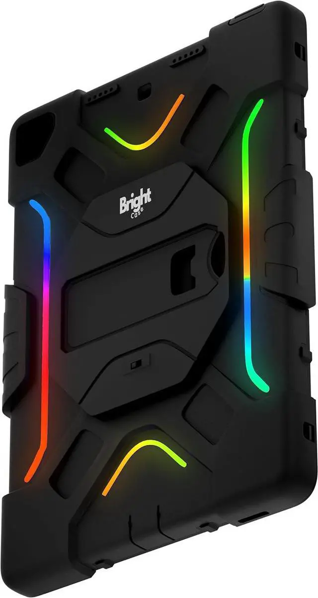 Alt view image 2 of 6 - Astra Gen 1 - LED Illuminated - Full Body Protective Case - iPad 9th/8th/7th Generation Case (2021/2020/2019) 10.2 - Shockproof Rugged Cover with Built-in Stand - LED Lights On/Off Switch