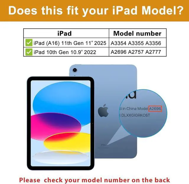 Alt view image 2 of 7 - Kids Case for iPad A16 11th Generation 2025/iPad 10th Generation 2022 with Pencil Holder iPad 11/10 Case Shockproof Lightweight Cover with Stand Convertible Handle for Children -Yellow