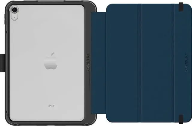 Alt view image 5 of 7 - Symmetry Folio Series case for iPad (A16) & iPad 10th Gen - Coastal Evening (Clear/Black/Blue) Ultra-Sleek Design Multiple Viewing Positions Magnetic Sleep/Wake Cover