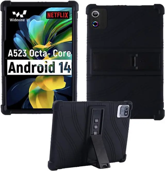 Main image of Case for ROWT A10 Tablet 10.1 Kids Friendly Silicone Stand Cover for aiprotablet C20e/ZONKO D115/MB1001 10.1 inch Tablets (Black)
