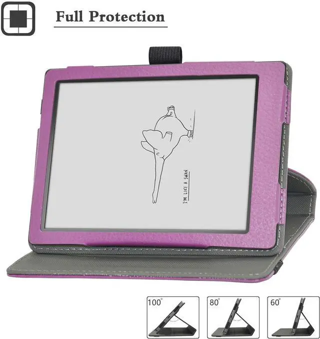 Alt view image 2 of 7 - for Onyx Boox Poke 5 Rotating Case 360 Degree Rotary Stand with Cute Pattern Cover for Onyx Boox Poke 5 /Boox Poke 5S 6 EReader Case Purple