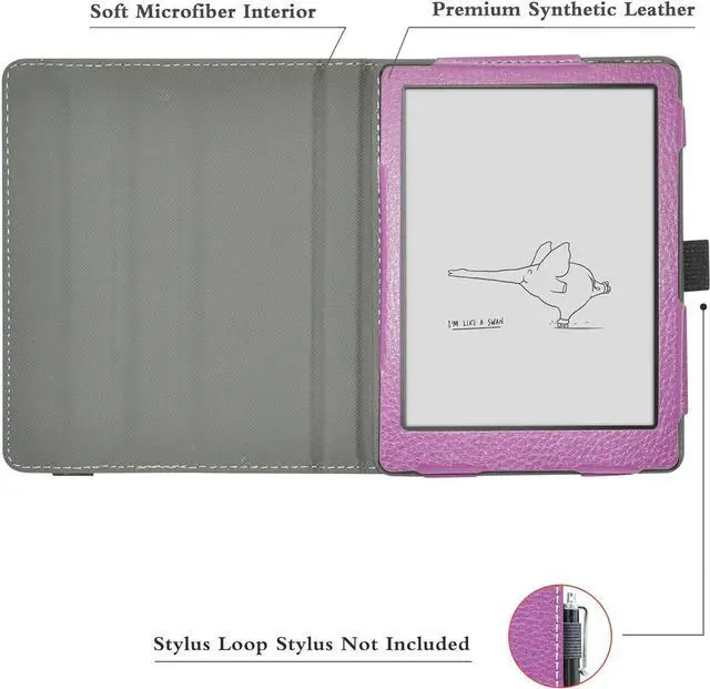 Alt view image 5 of 7 - for Onyx Boox Poke 5 Rotating Case 360 Degree Rotary Stand with Cute Pattern Cover for Onyx Boox Poke 5 /Boox Poke 5S 6 EReader Case Purple