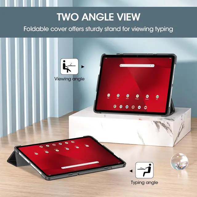 Alt view image 3 of 7 - for Onn. 12.1 Tablet Pro 2024 Case Slim Stand Hard Back Shell Protective Smart Cover for Onn. 12.1 Inch Tablet Pro 2024 Model -Black