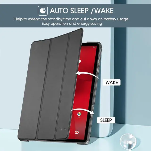 Alt view image 4 of 7 - for Onn. 12.1 Tablet Pro 2024 Case Slim Stand Hard Back Shell Protective Smart Cover for Onn. 12.1 Inch Tablet Pro 2024 Model -Black