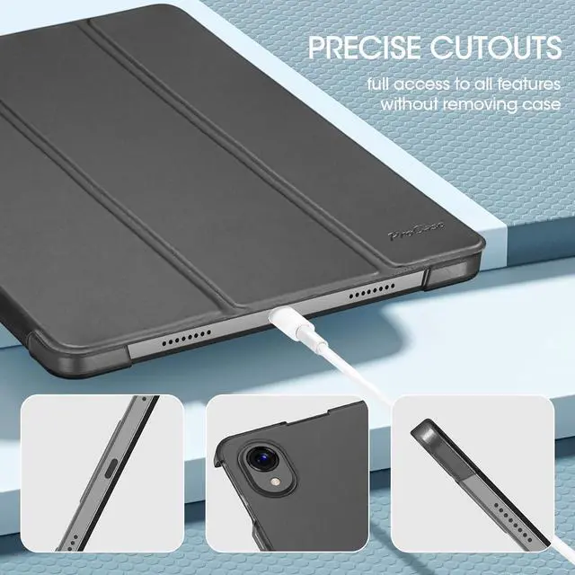 Alt view image 6 of 7 - for Onn. 12.1 Tablet Pro 2024 Case Slim Stand Hard Back Shell Protective Smart Cover for Onn. 12.1 Inch Tablet Pro 2024 Model -Black