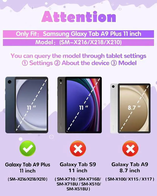 Alt view image 2 of 6 - Boaretiu for Galaxy Tab A9 Plus Case - Cute Cartoon Mermaids Soft 3D Silicone for  A9 Plus Tablet Case with Strap & Rotating Stand Girls Teens Tab A9+ 11 Inch Tablet Cover