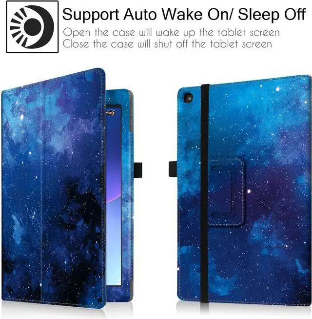 Alt view image 3 of 7 - Folio Case Cover for 10.1 Fire HD 10 Tablet (Previous 9th / 7th / 5th Generation 2019/2017 /2015 Release) (BlueSky)