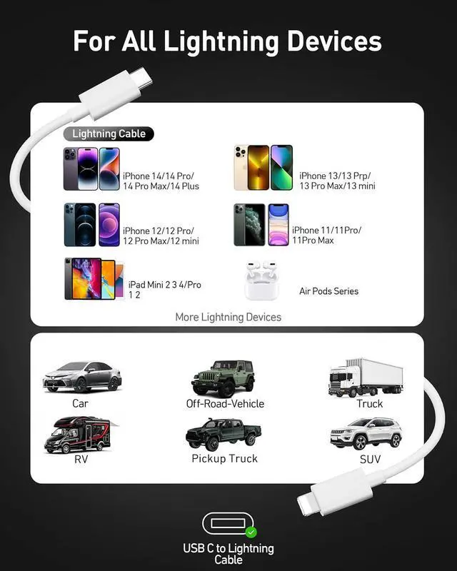 Alt view image 3 of 7 - [MFi Certified] iPhone Fast Car Charger 3-Port 67W USB C Car Charger Super Fast Charging Cigarette Lighter Adapter with 3FT USB-C to Lightning Cable for iPhone 14/13/12/11/Pro Max/XS/XR/X/SE iPad