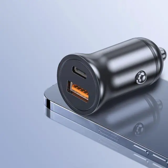 Alt view image 7 of 7 - USB C Car Charger 2-Port 60W Type-C Car Power Adapter PD30W&QC30W Cigarette Lighter USB Charger for iPhone 16 15 Pro Max Mini Plus  Galaxy S24 S23