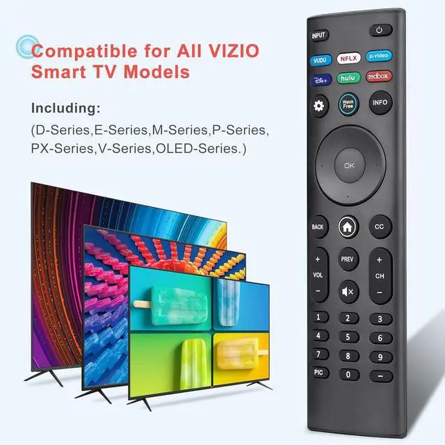 Alt view image 2 of 7 - Universal Remote Control XRT140 for VIZIO Smart TV Remote Replacement XRT136 XRT260 XRT270 Smartcast D E M P V PX Series Smart TVs