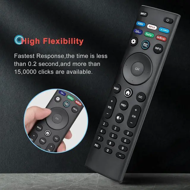 Alt view image 4 of 7 - Universal Remote Control XRT140 for VIZIO Smart TV Remote Replacement XRT136 XRT260 XRT270 Smartcast D E M P V PX Series Smart TVs