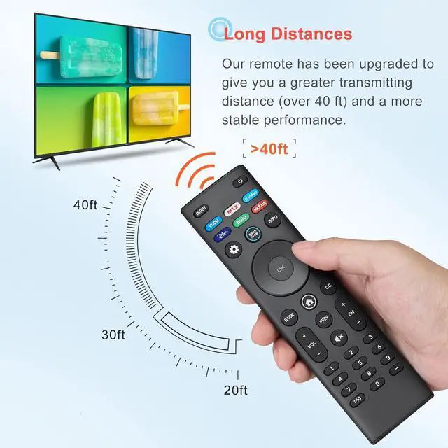 Alt view image 5 of 7 - Universal Remote Control XRT140 for VIZIO Smart TV Remote Replacement XRT136 XRT260 XRT270 Smartcast D E M P V PX Series Smart TVs