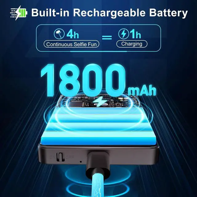 Alt view image 6 of 6 - Selfie Monitor Screen Phone Vlog Selfie Monitor Screen Support Wireless Synchronization 0 Latency Remote Control Operation 1800mAh Battery Back Camera for iPhone & Android Phone
