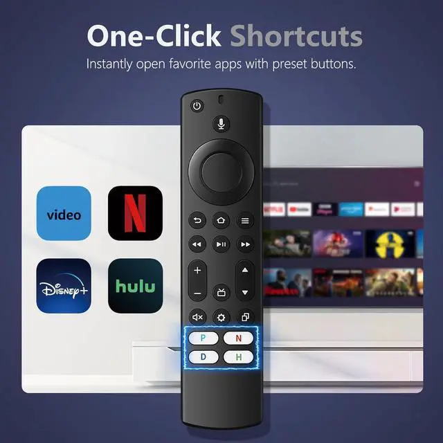 Alt view image 4 of 7 - Replacement Voice Remote Control for Insignia Toshiba Pioneer Smart TV Compatible with TV Stick 4k 4k Max Cube