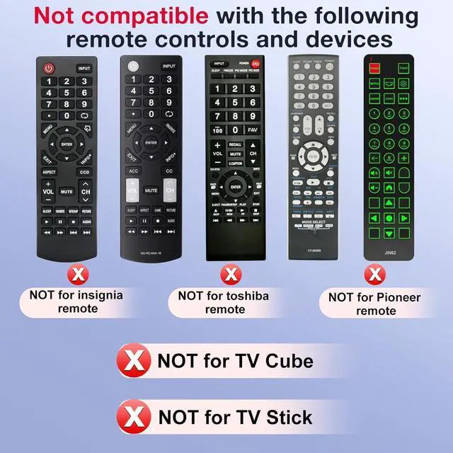 Alt view image 6 of 7 - Replacement-Voice-Remote-Control-for-Insignia-Toshiba-Pioneer-Smart-TVs