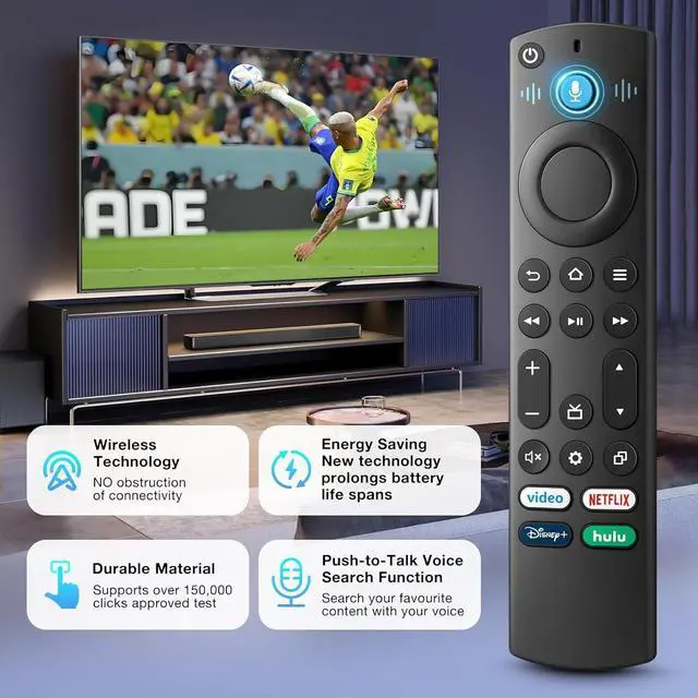 Alt view image 5 of 7 - Replacement-Voice-Remote-Control-for-Insignia-Toshiba-Pioneer-Smart-TVs