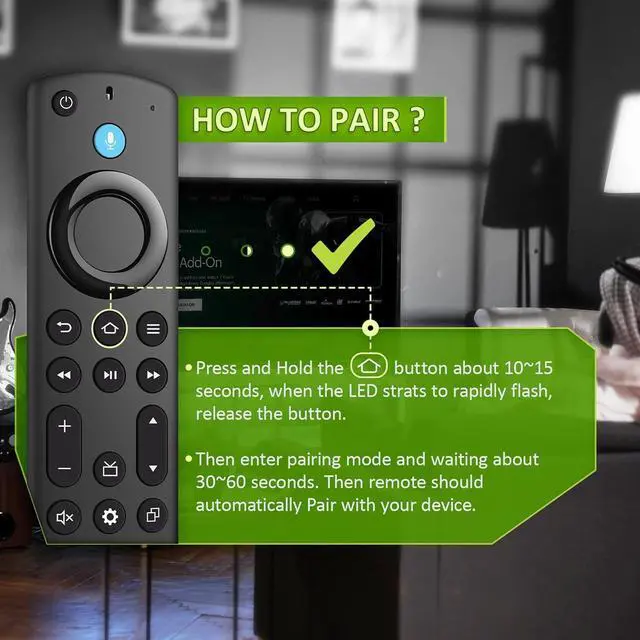 Alt view image 6 of 7 - Voice Remote Replacement fit for TV Stick(4K 4K Max Lite) TVs Cube Smart TV (3rd Gen) and for Insignia Toshiba Pioneer Omni Smart TVs