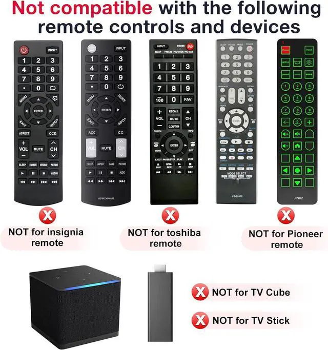 Alt view image 7 of 7 - Replacement-Remote for All Insignia-Toshiba-Pioneer-Smart-TVs
