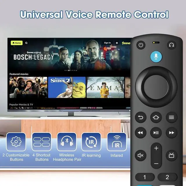 Alt view image 6 of 7 - Replacement-Remote-Control for Smart TV Stick(4K/4K Max/Lite) TV Cube(1st / 2nd / 3rd Gen) and Compatible with All Toshiba/Insignia/Pioneer Smart TVs