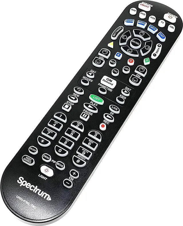 Alt view image 2 of 5 - Charter Spectrum TV Remote Control TIME Warner CLIKR-5 UR5U-8780L New | Compatible with Time Warner Brighthouse and Charter Cable Boxes | keypad backlighting red Illumination