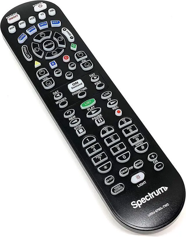 Alt view image 3 of 5 - Charter Spectrum TV Remote Control TIME Warner CLIKR-5 UR5U-8780L New | Compatible with Time Warner Brighthouse and Charter Cable Boxes | keypad backlighting red Illumination