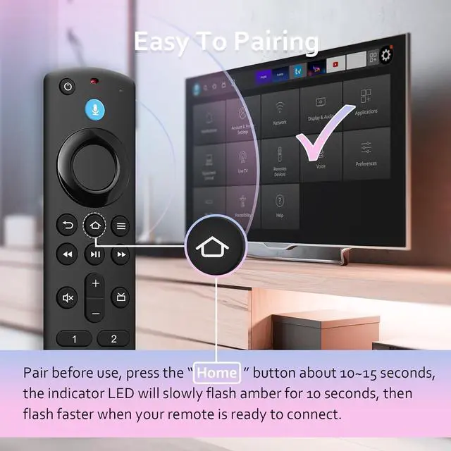 Alt view image 5 of 7 - Replacement Voice Remote Control Fit for AMZ Smart TVs Stick/4K Max/4K/Cube/Stick Lite/Stick HD Smart TV 3rd Gen Compatible with Insignia/Toshiba/Pioneer Smart TVs