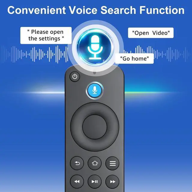 Alt view image 4 of 7 - Replacement Voice Remote Control Compatible with TV Stick TV Cube and Insignia/Toshiba/Pioneer Smart TVs