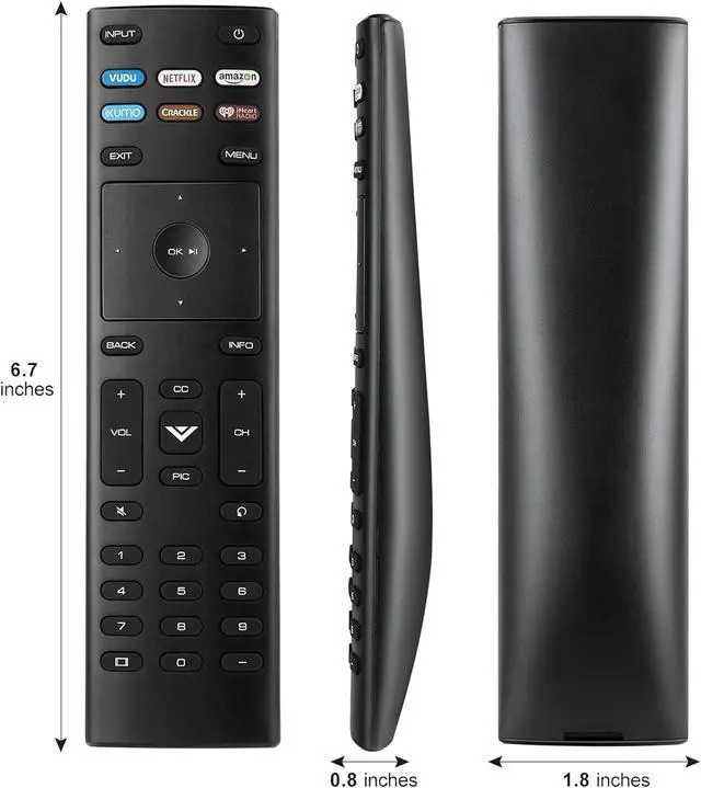 Alt view image 6 of 7 - Remote for Vizio Smart TV Remote 2-Pack Universal Replacement Control for Vizio TV Remote Compatible for VIZIO All LED LCD HD 4K UHD HDR Smart TV