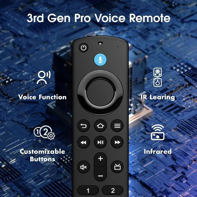 Alt view image 6 of 7 - Replacement Voice Remote Control fit for Smart TVs Stick/TV Cube/Lite/4K/4K Max and fit for Insignia/Toshiba/Pioneer Smart TVs