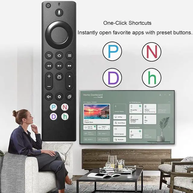 Alt view image 5 of 5 - Replacement Voice Remote Control for All Insignia/Toshiba/Pioneer Smart TVs Compatible with TV Stick TV Cube