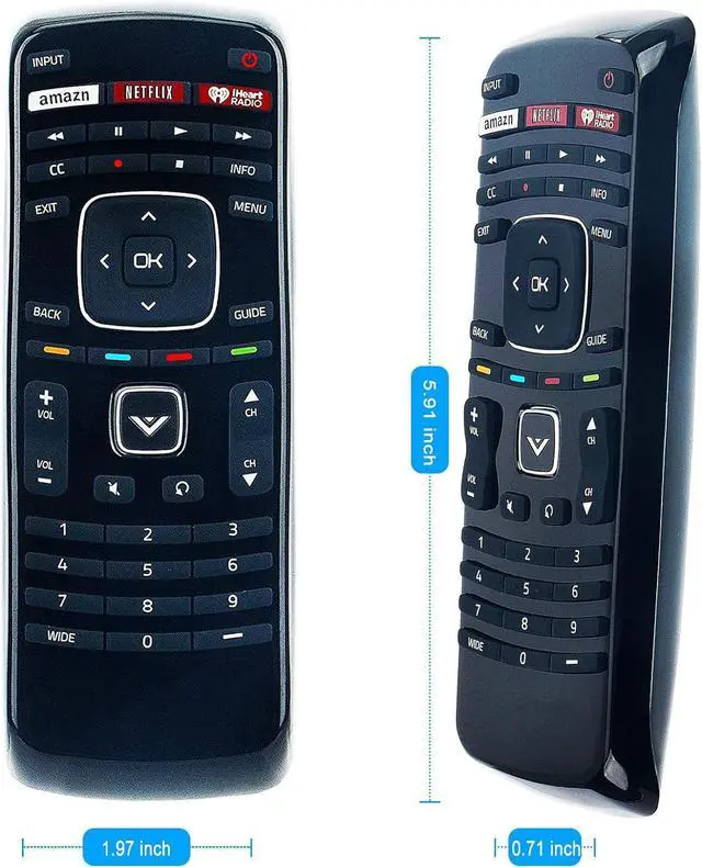 Alt view image 4 of 5 - XRT112 Replacement Remote Control fit for Vizio Smart Internet LED TV with Netflix/iHeart APP Keys