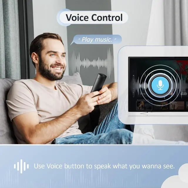 Alt view image 3 of 7 - Replacement Voice Remote Control for All Series TV Cube/Stick Compatible with Stick 4K Max/4K (1st/2nd Gen) Stick (2nd/3rd Gen)/Lite/HD Omni Series Insignia/Toshiba/Pioneer Smart TV