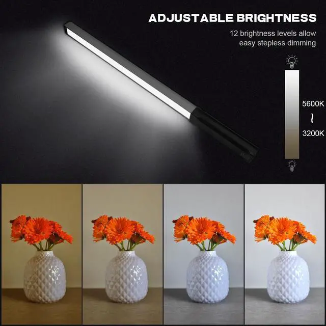 Alt view image 7 of 7 - RGB Photography Light Wand Handheld LED Video Light 9 Colors with Built-in Rechargable Battery and Remote Control 1000 Lumens Adjustable 3200K-5600K
