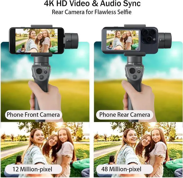 Alt view image 3 of 7 - Phone Vlog Selfie Monitor Screen Magnetic Vlog Selfie Monitor Screen with Remote Control Wireless Back Camera Monitor for Vlog Live Stream TikTok YouTube Compatible with iPhone & Android (Grey)