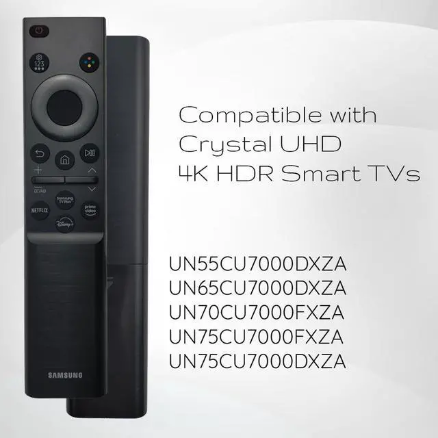 Alt view image 2 of 6 - Original OEM BN59-01388A Remote Control for Crystal UHD 4K CU7000 Series Smart TV Includes Netflix Prime Video & Disney+ Shortcuts