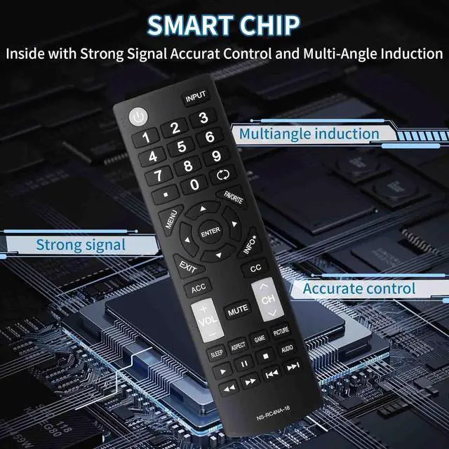 Alt view image 5 of 7 - Universal Remote Control Replacement Fit for All Insignia LED-LCD HDTV TVs